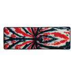 Black And Red Spider Tie Dye Print Long Kitchen Mat