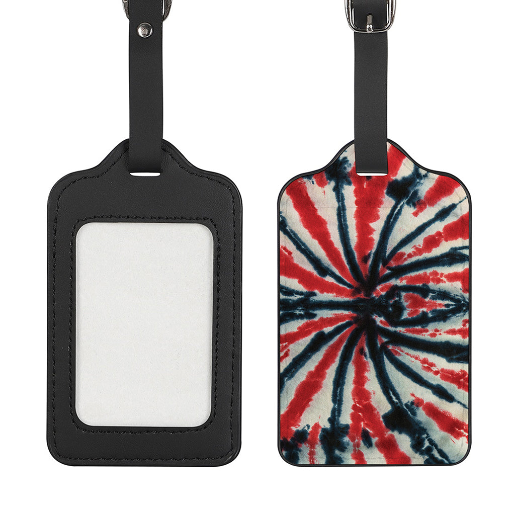 Black And Red Spider Tie Dye Print Luggage Tag