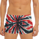 Black And Red Spider Tie Dye Print Men's Short Boxer Briefs