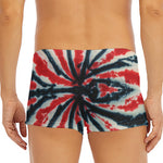 Black And Red Spider Tie Dye Print Men's Short Boxer Briefs