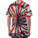 Black And Red Spider Tie Dye Print Men's Velvet T-Shirt