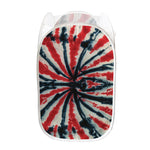 Black And Red Spider Tie Dye Print Mesh Laundry Hamper