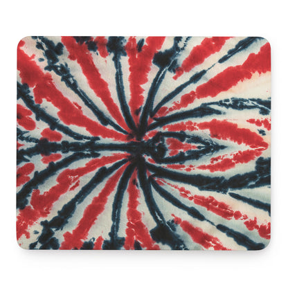 Black And Red Spider Tie Dye Print Mouse Pad