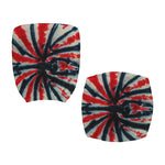 Black And Red Spider Tie Dye Print Office Chair Cover