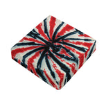 Black And Red Spider Tie Dye Print Outdoor Seat Cushion Cover