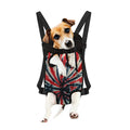 Black And Red Spider Tie Dye Print Pet Carrier Backpack