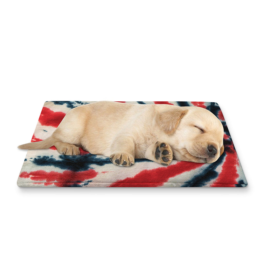 Black And Red Spider Tie Dye Print Pet Cooling Mat Cover