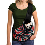 Black And Red Spider Tie Dye Print Pet Sling Carrier