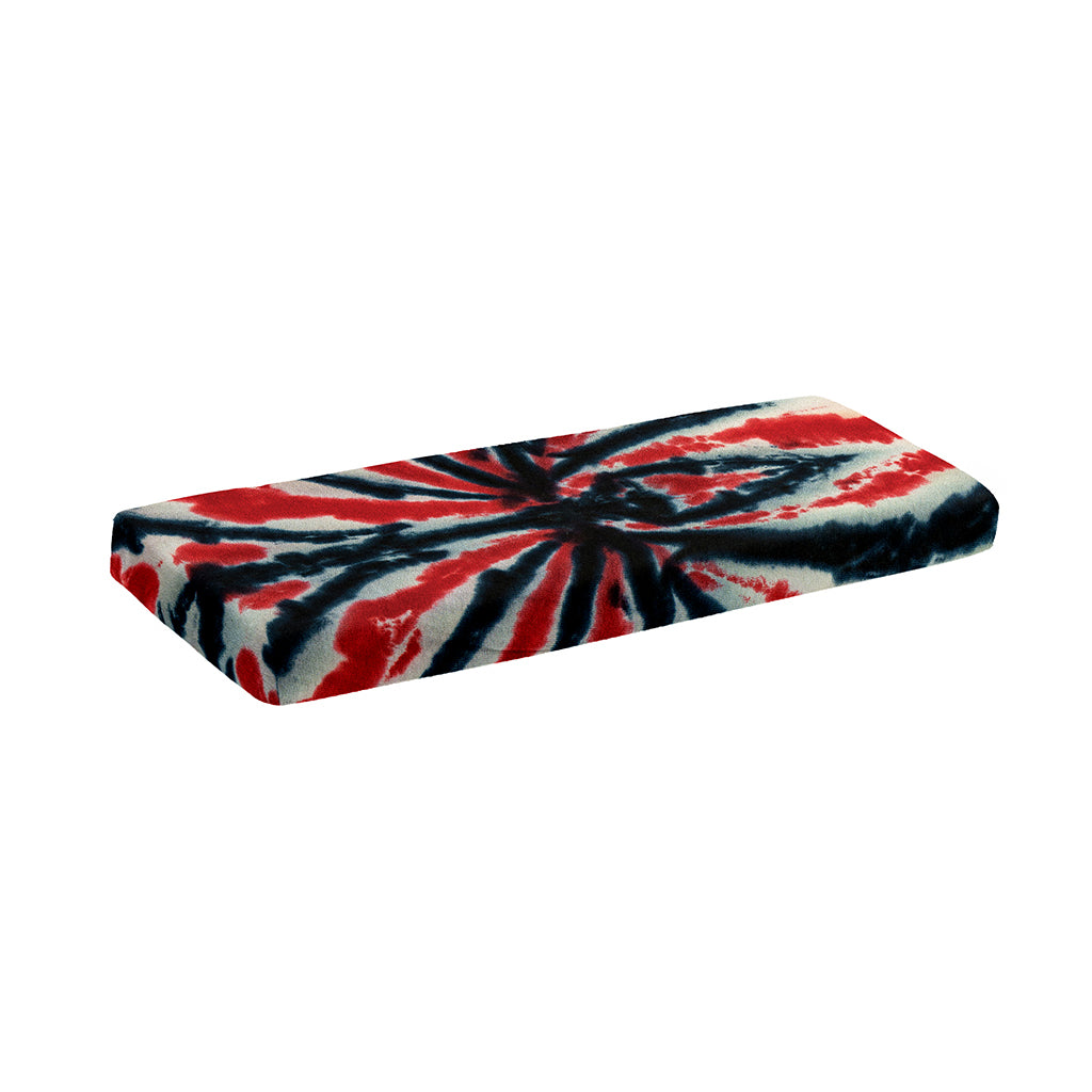 Black And Red Spider Tie Dye Print Piano Keyboard Cover