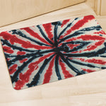 Black And Red Spider Tie Dye Print Polyester Doormat