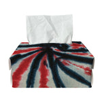 Black And Red Spider Tie Dye Print Rectangle Tissue Box Cover