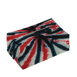 Black And Red Spider Tie Dye Print Rectangle Tissue Box Cover