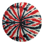 Black And Red Spider Tie Dye Print Round Blanket