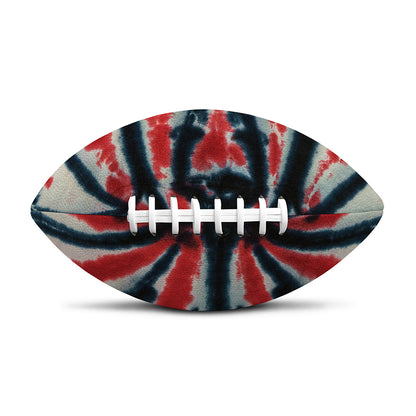 Black And Red Spider Tie Dye Print Rugby Ball