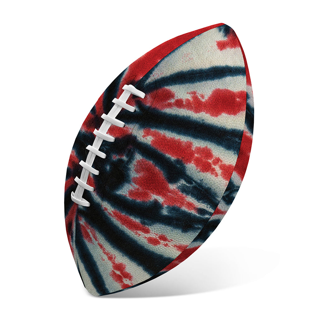 Black And Red Spider Tie Dye Print Rugby Ball