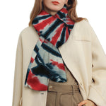 Black And Red Spider Tie Dye Print Scarf