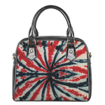 Black And Red Spider Tie Dye Print Shoulder Handbag
