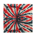 Black And Red Spider Tie Dye Print Silk Bandana