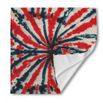 Black And Red Spider Tie Dye Print Silk Bandana