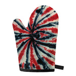Black And Red Spider Tie Dye Print Single Oven Mitt
