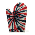 Black And Red Spider Tie Dye Print Single Oven Mitt