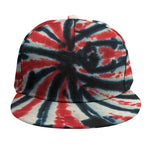 Black And Red Spider Tie Dye Print Snapback Cap