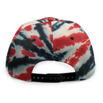 Black And Red Spider Tie Dye Print Snapback Cap