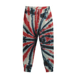 Black And Red Spider Tie Dye Print Sweatpants