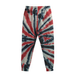 Black And Red Spider Tie Dye Print Sweatpants