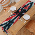 Black And Red Spider Tie Dye Print Table Runner