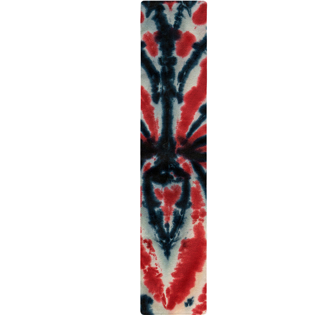 Black And Red Spider Tie Dye Print Table Runner