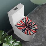 Black And Red Spider Tie Dye Print Toilet Lid Cover
