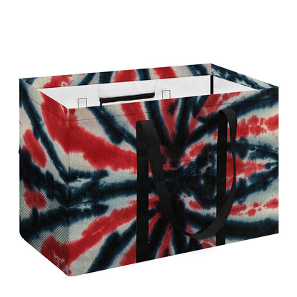 Black And Red Spider Tie Dye Print Utility Tote Bag