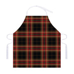 Black And Red Stewart Tartan Print Adjustable Apron