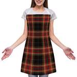 Black And Red Stewart Tartan Print Adjustable Apron