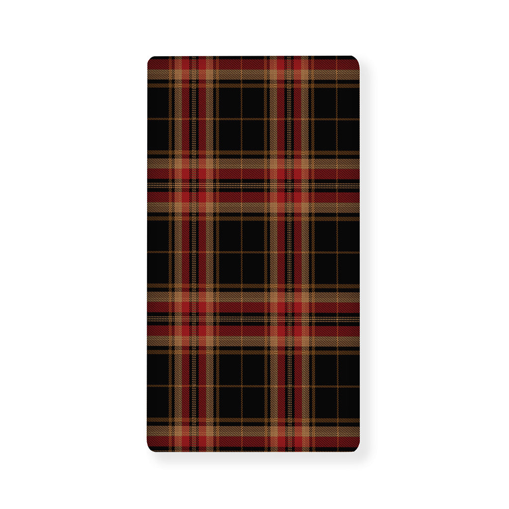 Black And Red Stewart Tartan Print Baby Crib Sheet