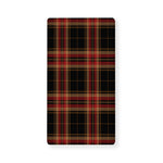 Black And Red Stewart Tartan Print Baby Crib Sheet