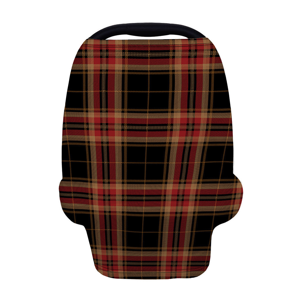 Black And Red Stewart Tartan Print Baby Seat Cover