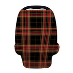 Black And Red Stewart Tartan Print Baby Seat Cover