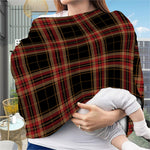 Black And Red Stewart Tartan Print Baby Seat Cover