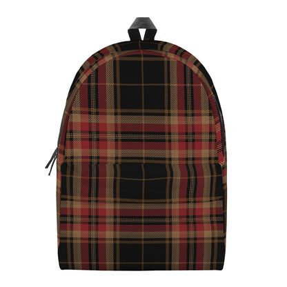 Black And Red Stewart Tartan Print Backpack