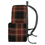 Black And Red Stewart Tartan Print Backpack