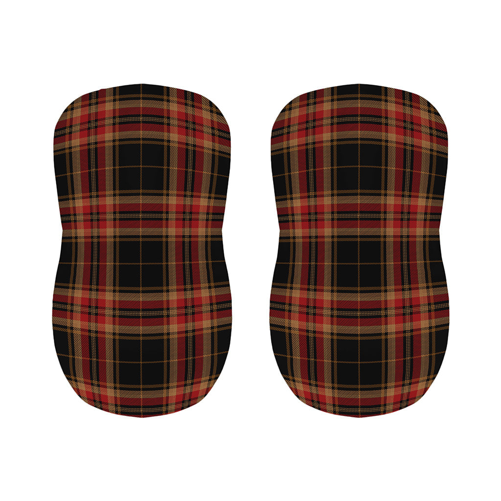 Black And Red Stewart Tartan Print Bar Stool Covers
