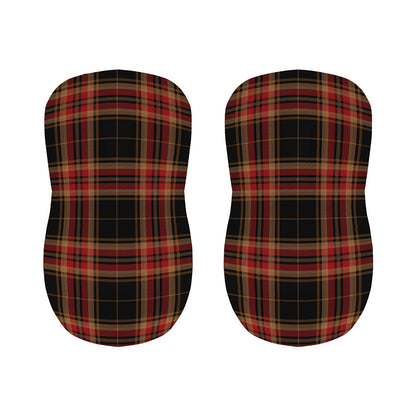 Black And Red Stewart Tartan Print Bar Stool Covers