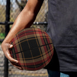 Black And Red Stewart Tartan Print Basketball