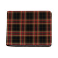 Black And Red Stewart Tartan Print Bifold Wallet