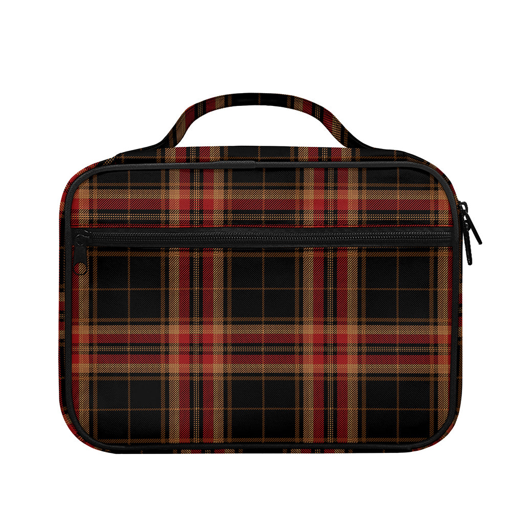 Black And Red Stewart Tartan Print Briefcase Bible Bag