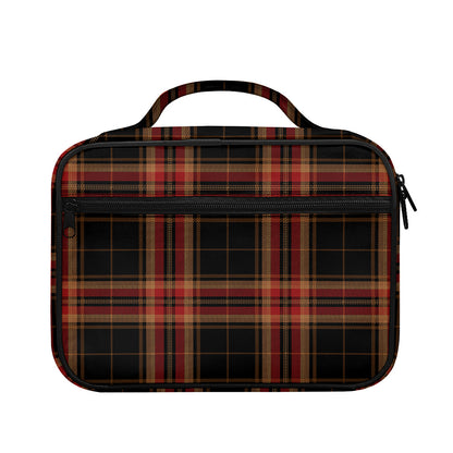 Black And Red Stewart Tartan Print Briefcase Bible Bag