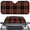 Black And Red Stewart Tartan Print Car Windshield Sun Shade