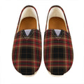Black And Red Stewart Tartan Print Casual Shoes